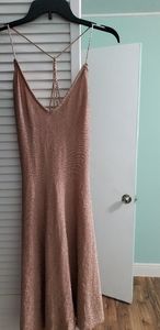 Shimmer Skater Rose Gold Dress
